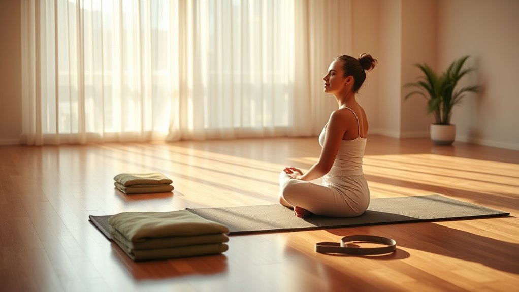 gentle yoga quiets restless thoughts