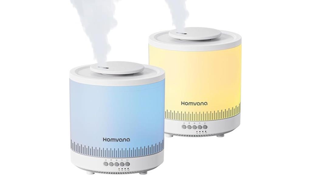 homvana 2 pack ultrasonic humidifiers