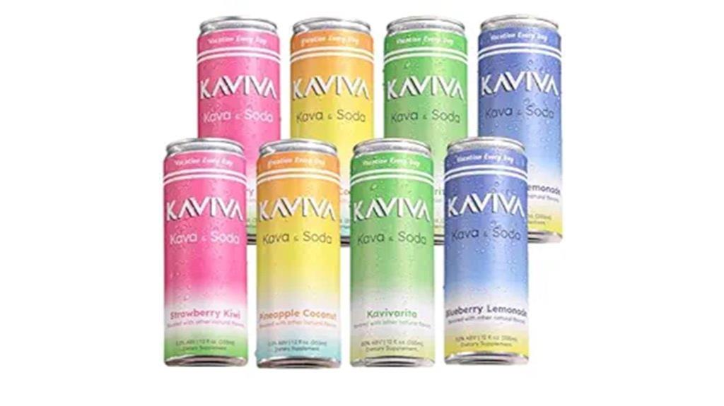 kaviva kava soda seltzer variety pack 8 pack seltzer variety