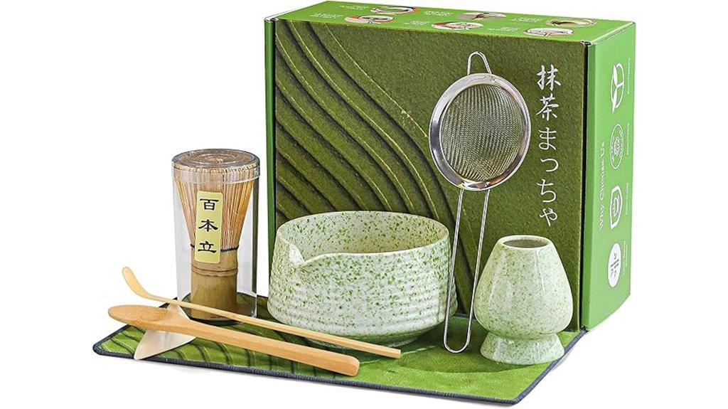 matcha whisk set with bowl