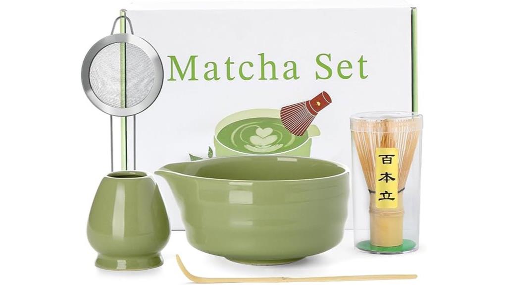 matcha whisk set with chawan