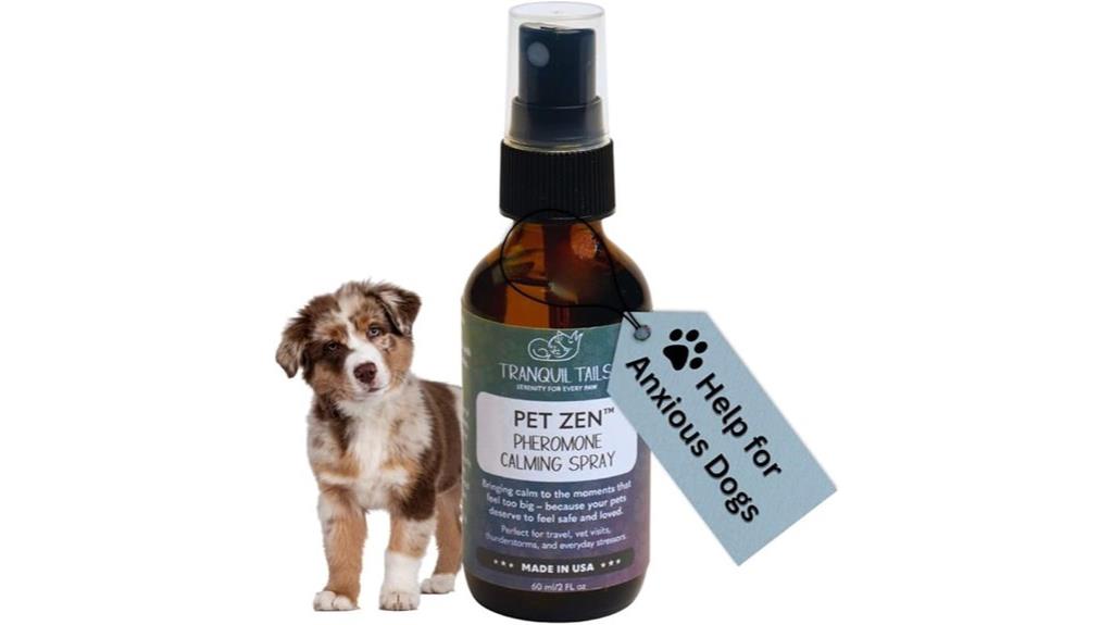 pet zen pheromone calming spray for dogs