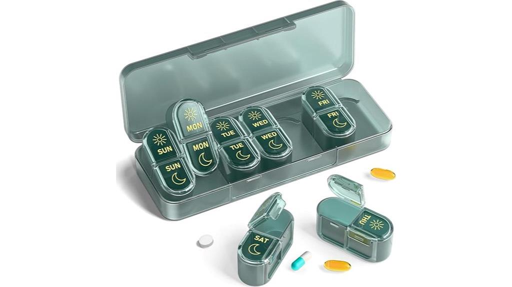pill organizer twice daily weekly