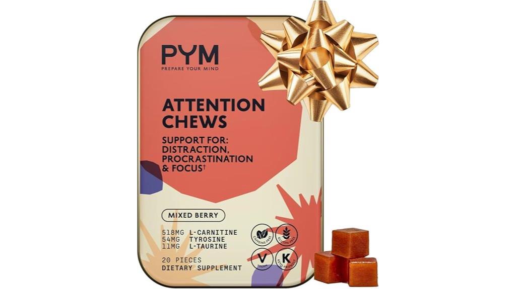 pym attention chews focus booster