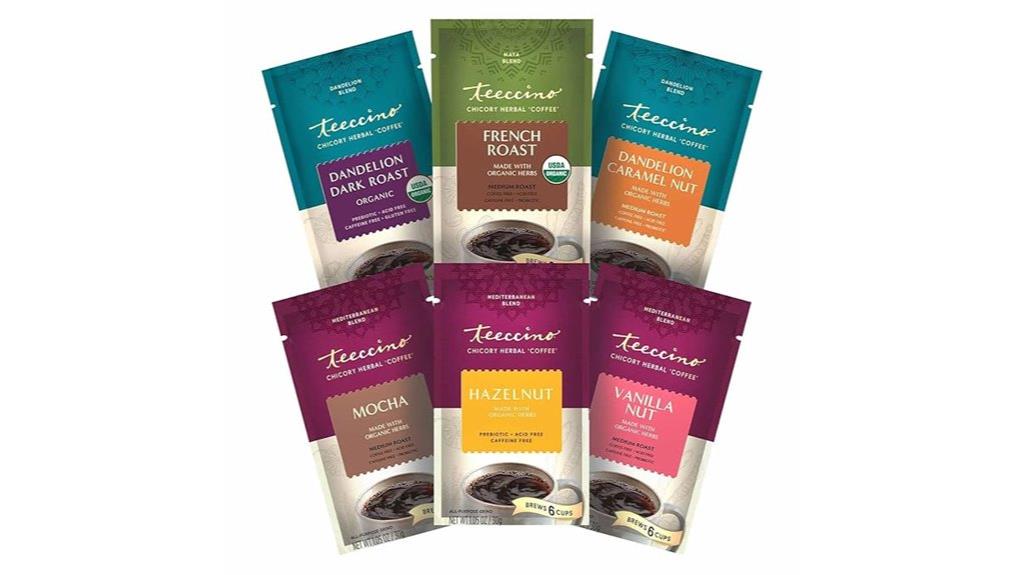 teeccino herbal coffee sampler