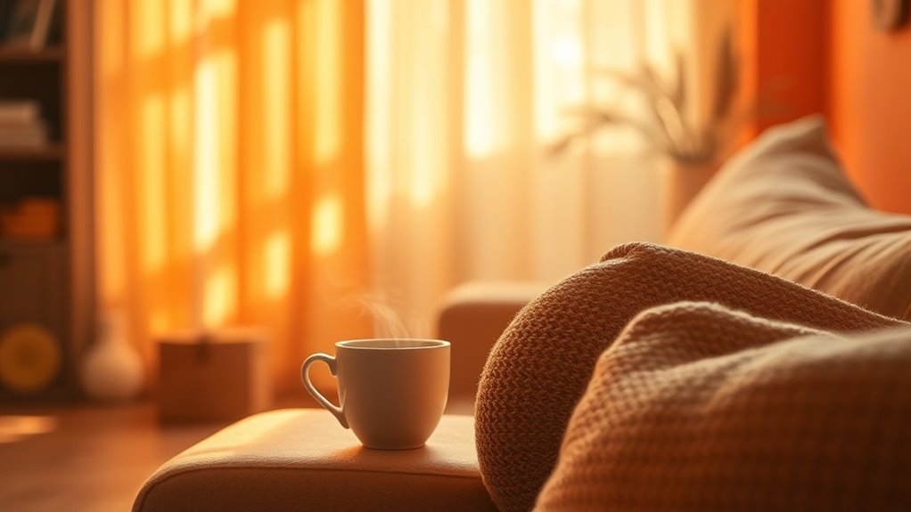 warm hues support calm focus regulation