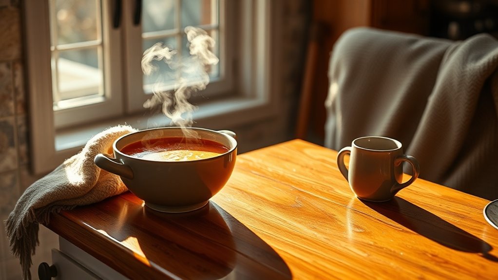 warm meals promote digestive calmness