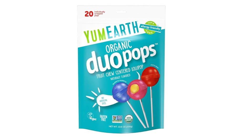 yumearth duo pops core chews